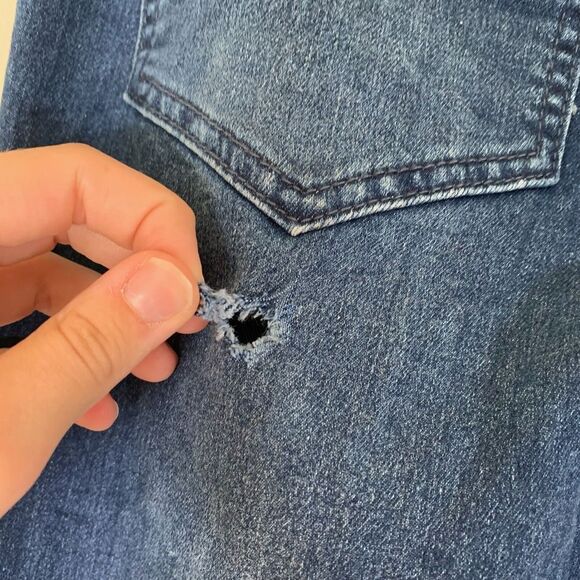 Newbury Kustom Jeans Women’s Medium Blue Medium Wash Pull On Distressed - Picture 10 of 12